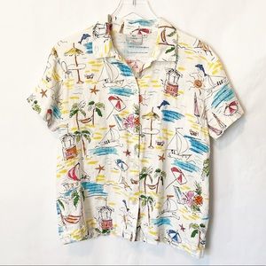 Hot Cotton Tropical Linen Shirt (S)